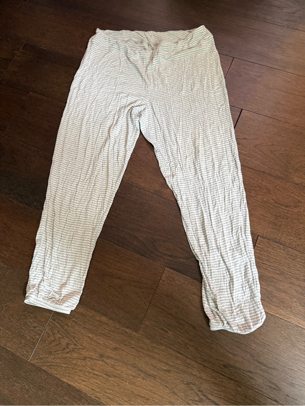 Secret Treasures Striped Lounge Pants - Light Gray and White